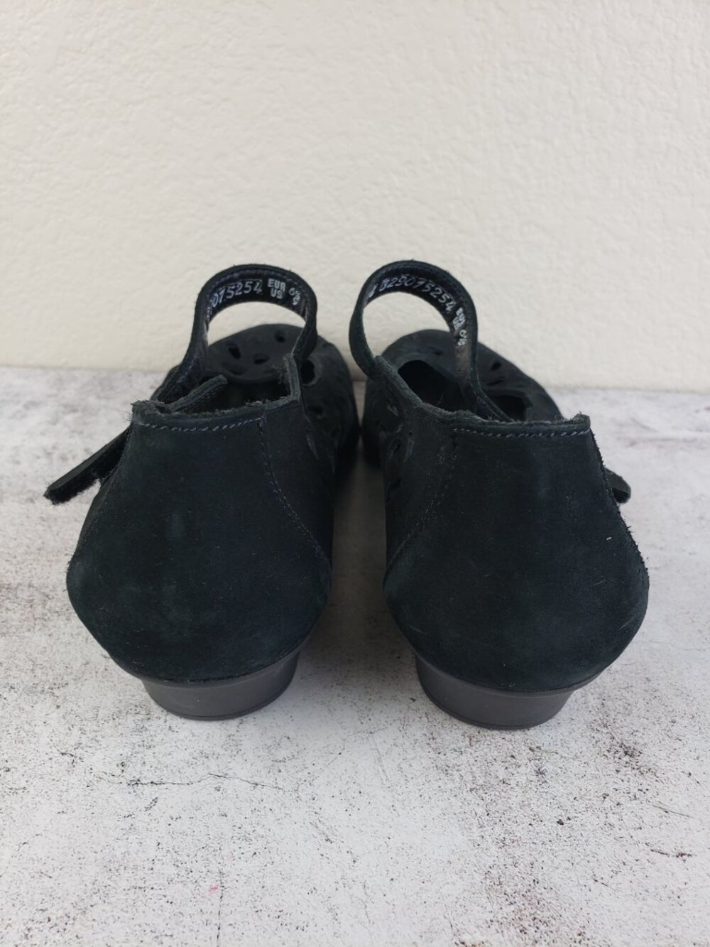 Mephisto Perforated Shoes Mary Janes Black Leather Nubuck Comfort Shoe size 9 - Picture 10 of 12